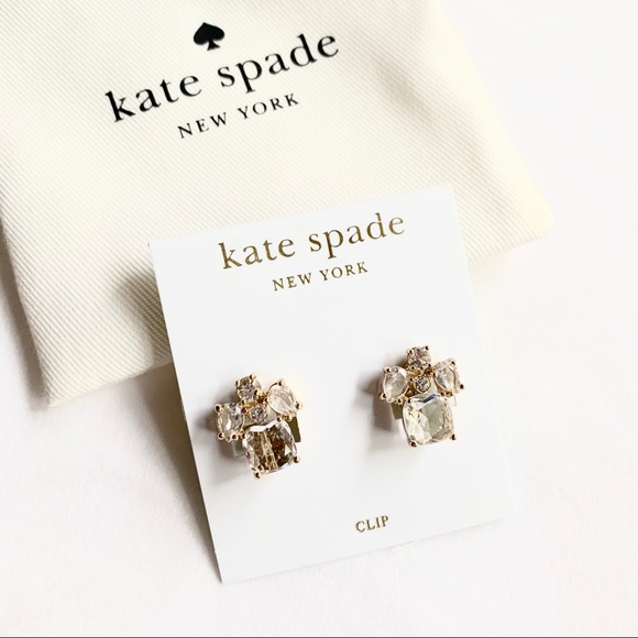 NWT Kate Spade make me blush earrings gold tone - Picture 3 of 4